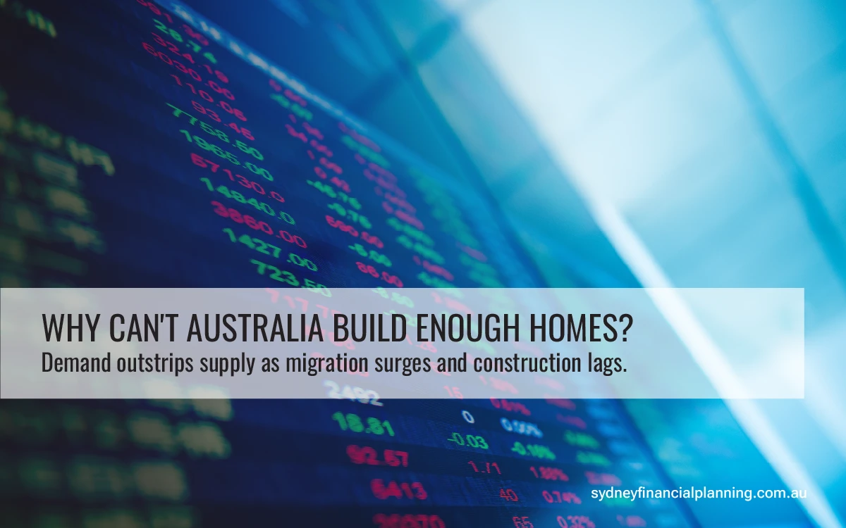 What is happening with the supply of new homes in Australia?