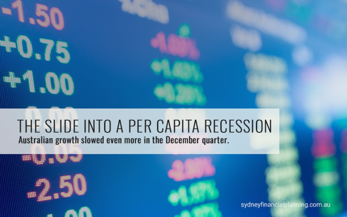 Australia slides into a “per capita recession